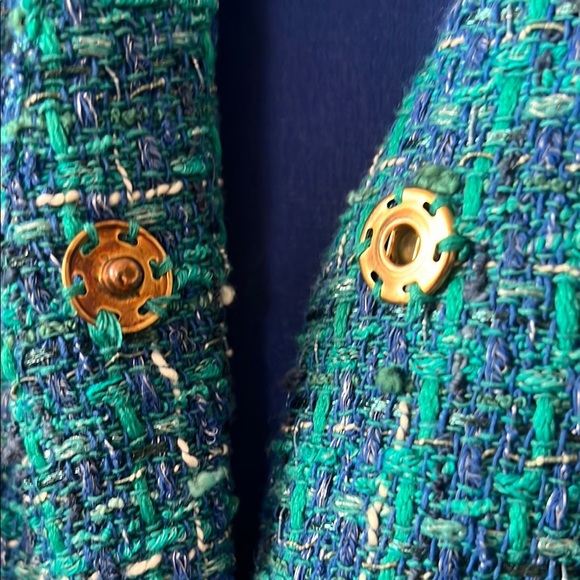 Zendra Vibrant Blue Fringe Trim Blazer - Picture 3 of 12